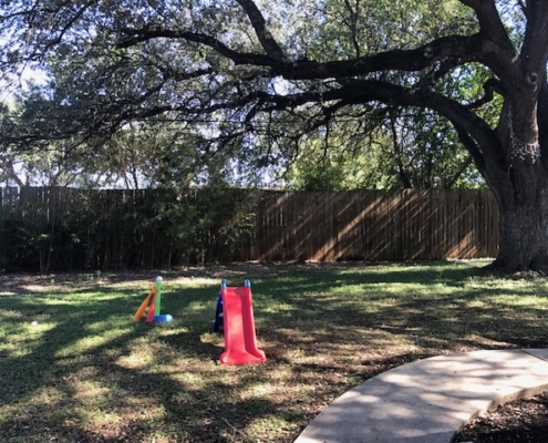 Backyard of South Austin ABA Therapy Clinic